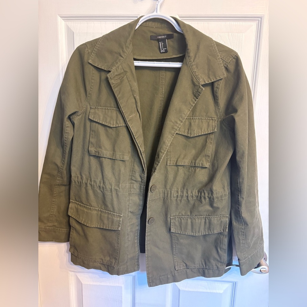 Forever21 Olive Green Utility Jacket